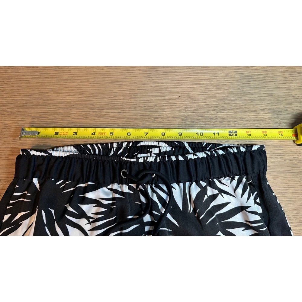 Michael Kors Pants Womens Size 4 Black White Tropical Jogger Drawstring - Picture 11 of 11